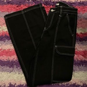 Black cargo carpenter pants